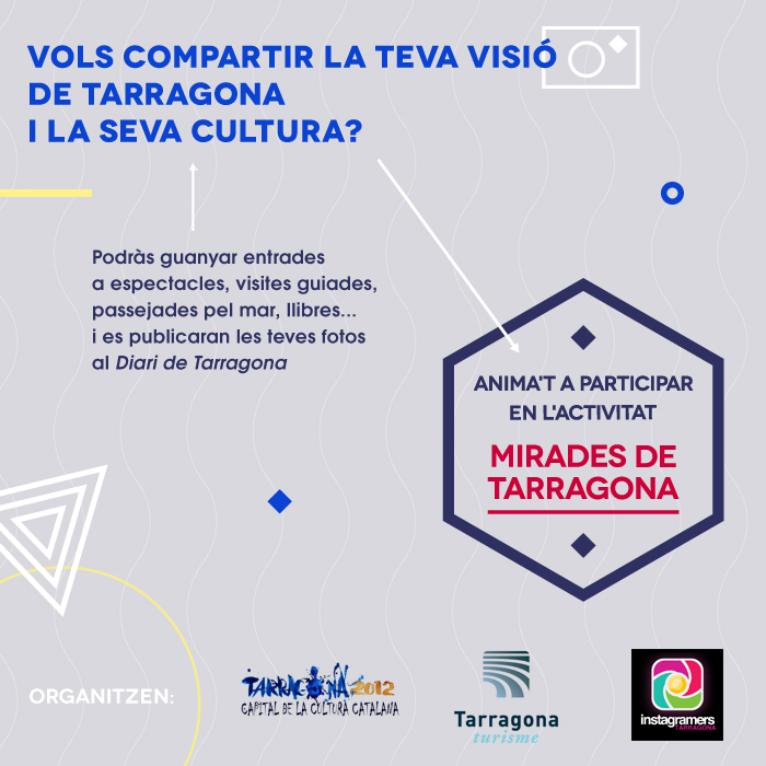 Cartell promocional del concurs de fotografia Mirades de Tarragona