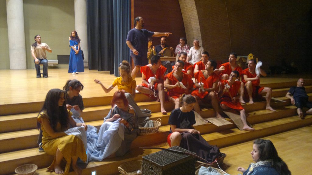 Assaig de l'espectacle 'Hic habitas felicitas' a l'Auditori August del Palau de Congressos de Tarragona