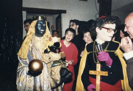 Festa de Carnaval de Poetes l'any 1988. Antoni Torrell i Joaquín Martín