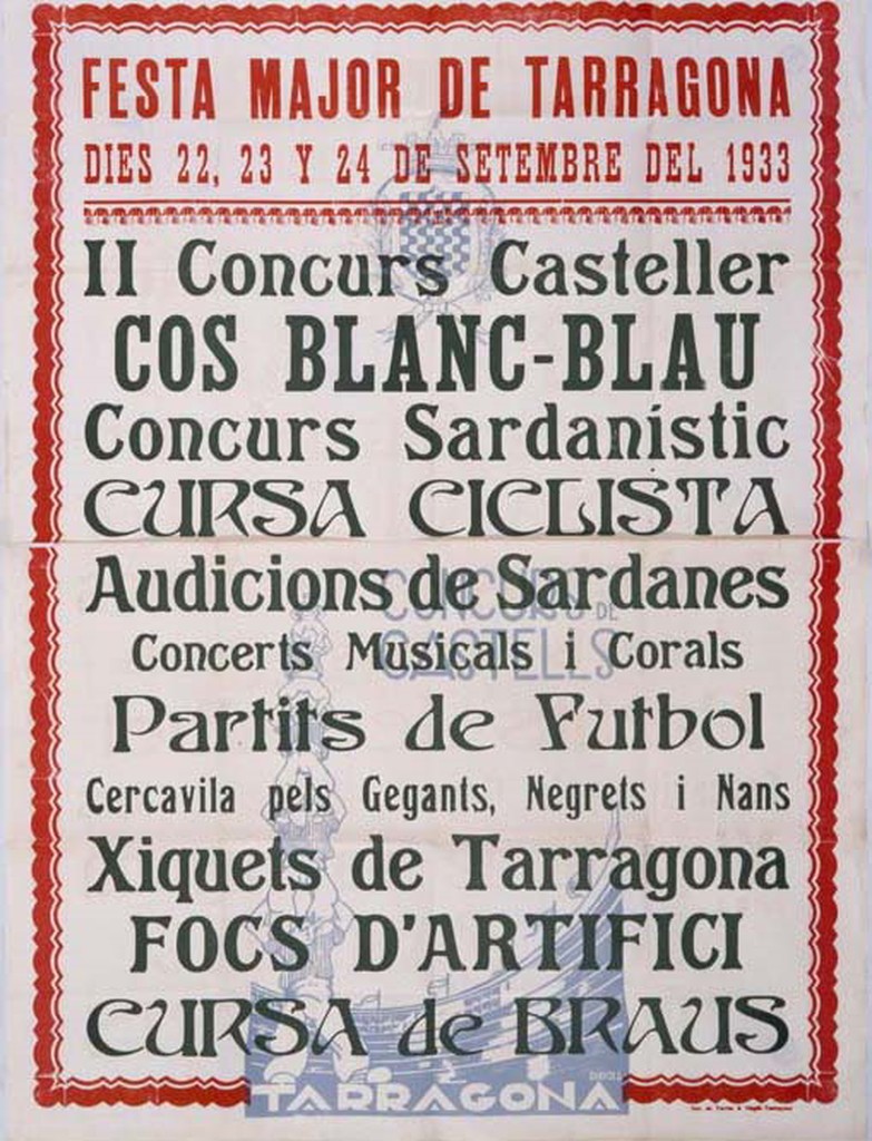 Cartell Santa Tecla 1933