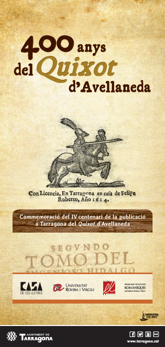 Cartell de la commemoració del IV centenari de la publicació a Tarragona del Quixot d'Avellaneda