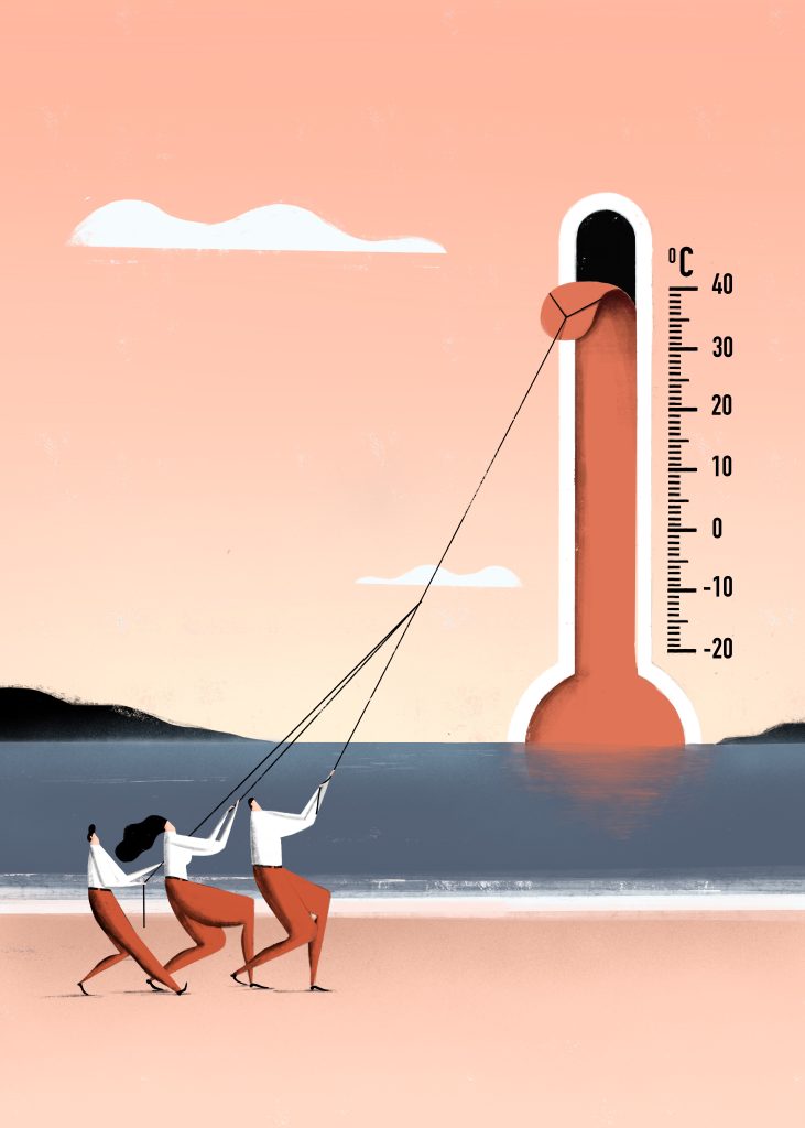 Obra 'Bring The Temperature Down' de Pepe Serra creada per a la iniciativa 'SPRINTS for Climate'